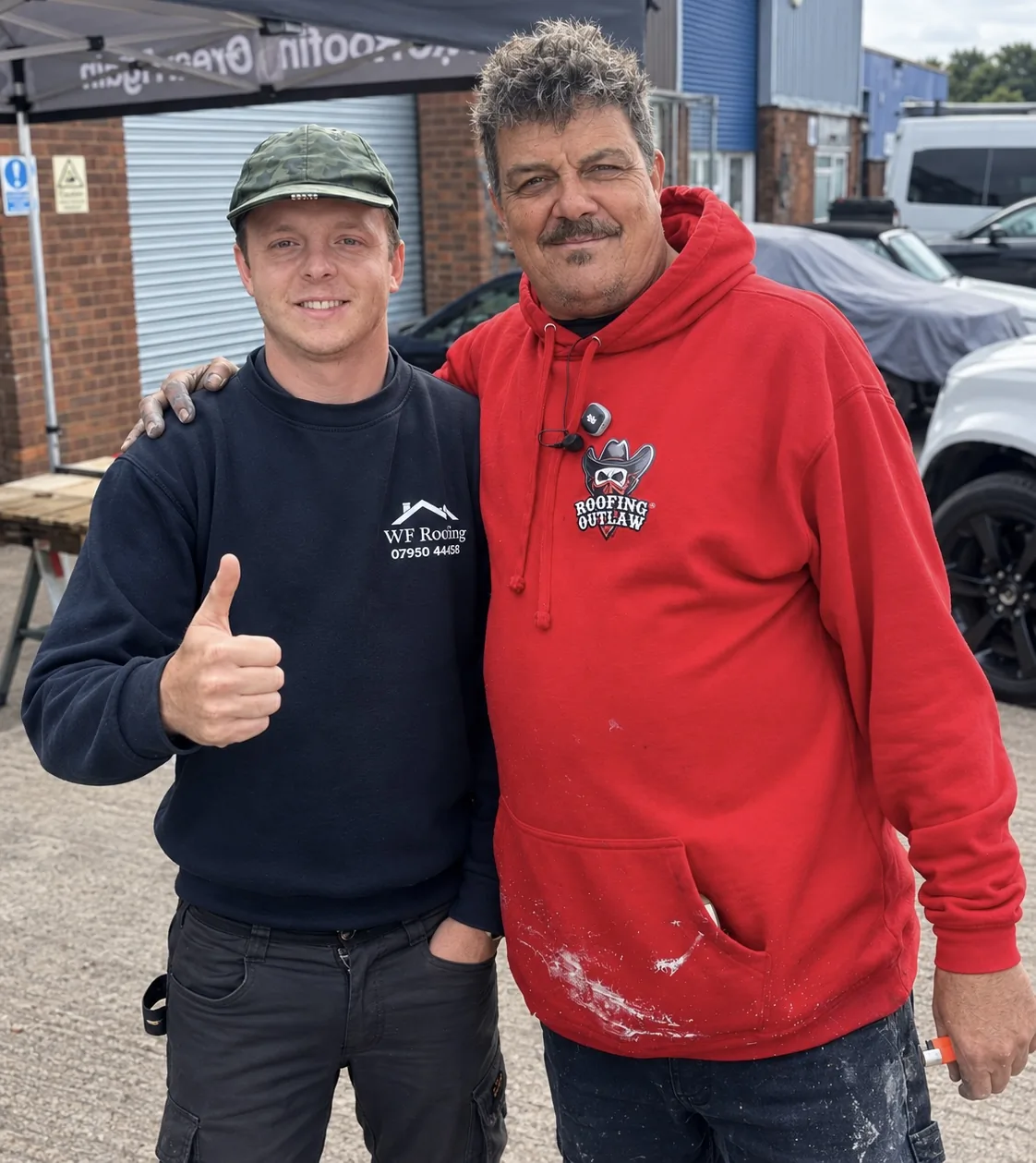William Finney of WF Roofing, a roofer in Cannock, with the Roofing Outlaw