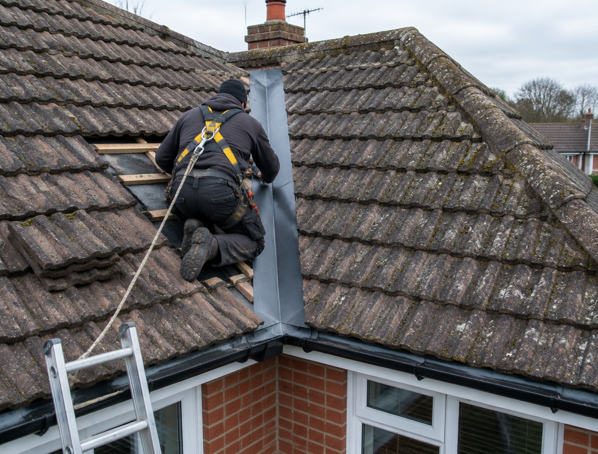 Roof valley repair in Burntwood