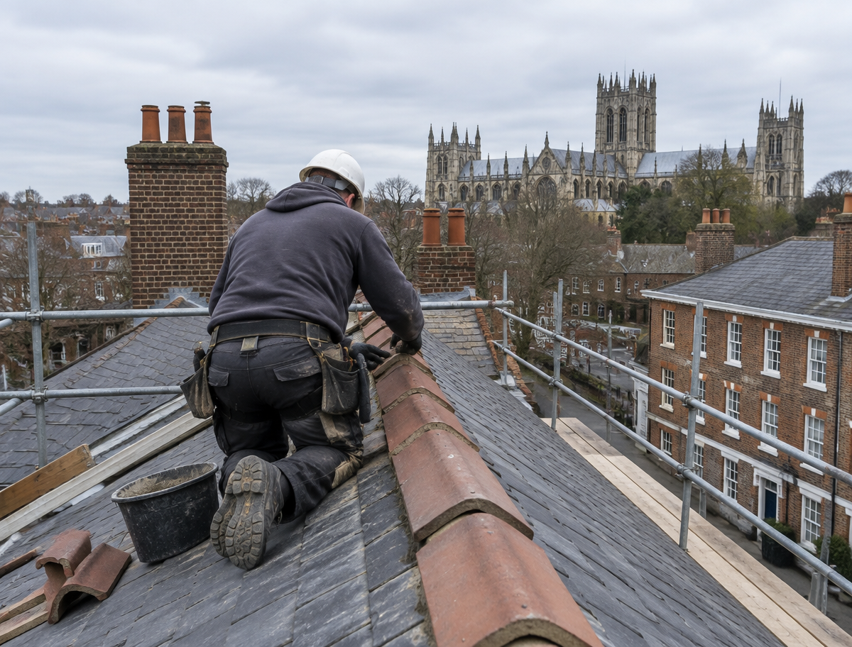 Ridge tile repair in Lichfield
