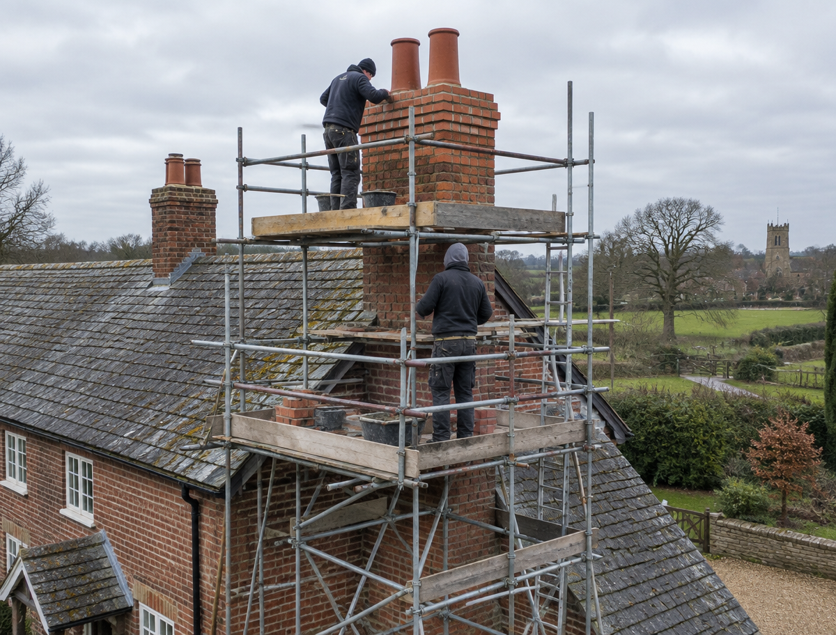 Chimney rebuild in Penkridge