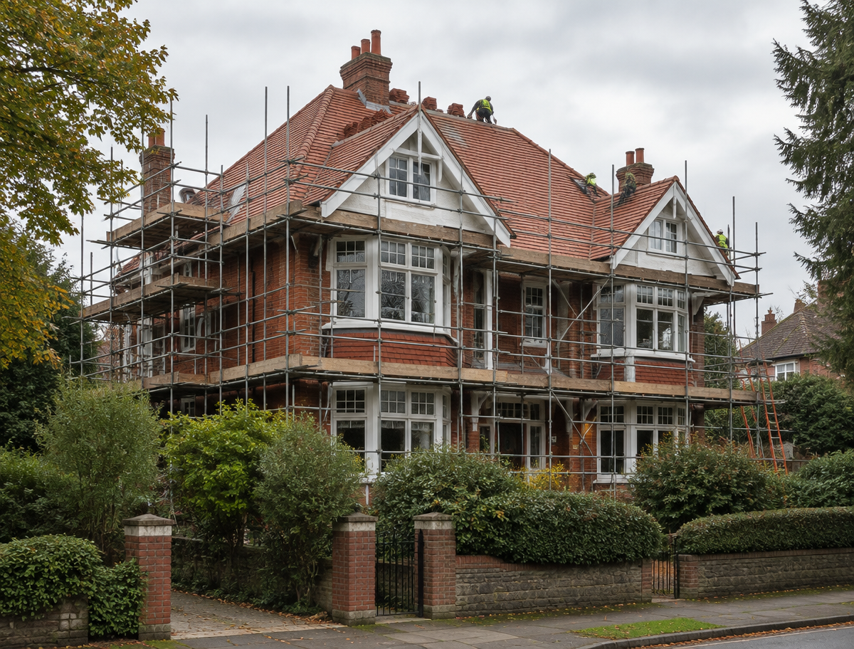 Clay tile re-roofing in Sutton Coldfield
