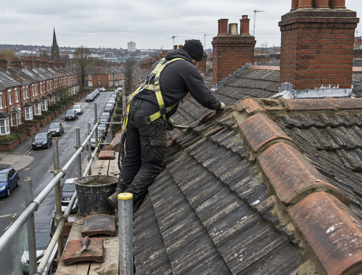 Hip tile roof repair in Walsall
